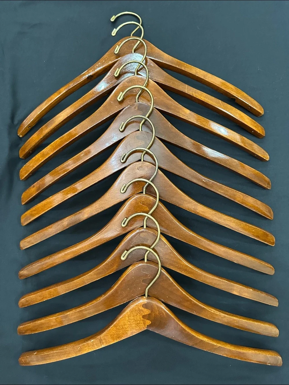 Polo Ralph Lauren With Pony Solid Wood Vintage Hangers - Lot of 10